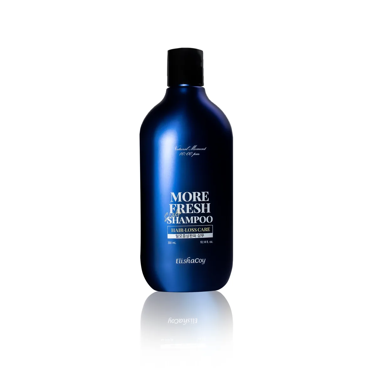 Elishacoy More Fresh Scalp Shampoo deep blue bottle